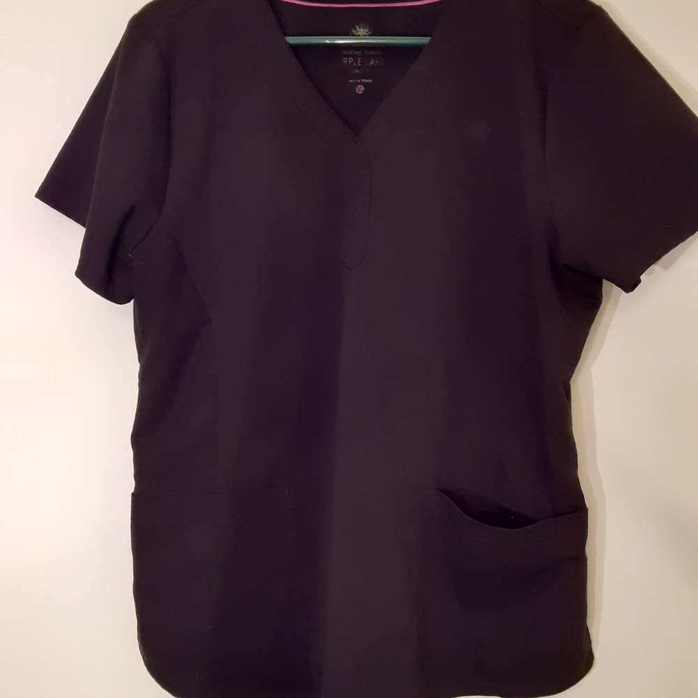 Purple label JUNIOR FIT black size xl scrub top.